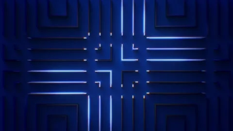 Abstract Blue Neon Light Stock Footage 273296965