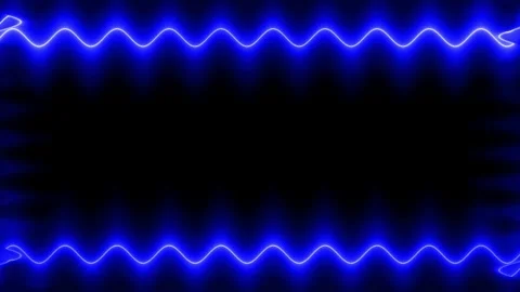 Abstract Blue Neon Light Frame Stock Footage 284399629