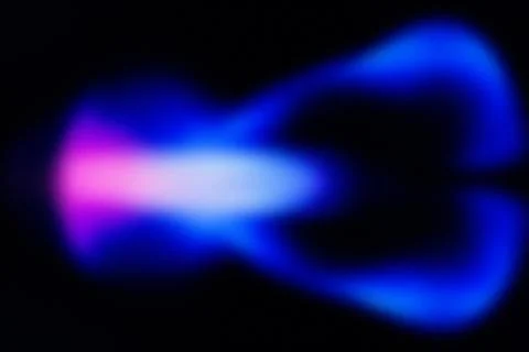 Abstract Blue Neon Light Leak Grain Background Stock Illustration