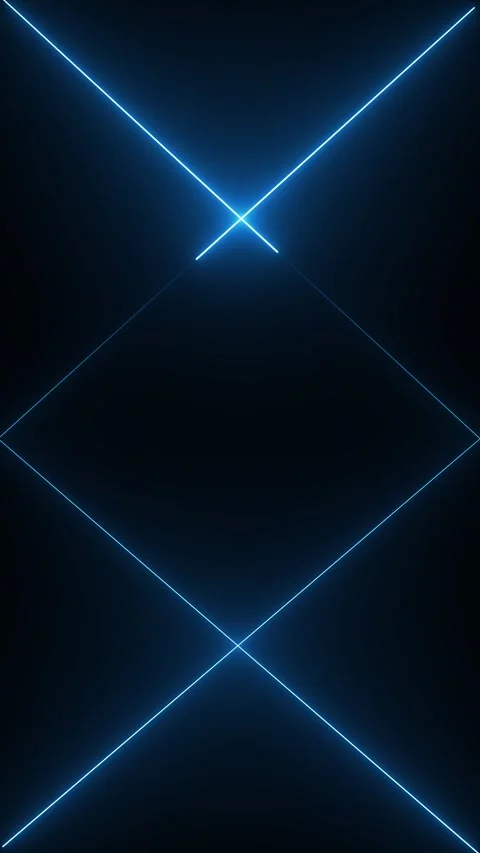 Abstract blue neon light lines animation. Vidéo 331898629
