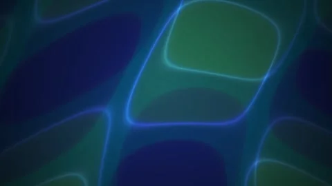 Abstract blue neon light waves flowing smoothly across dark gradient backgr.. Stock Footage 346318815