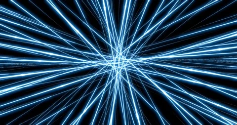Abstract blue neon lights Stock Footage 137233434