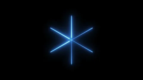 Abstract blue neon lines animating and radiating from a central point, form.. Stock Footage 318521267