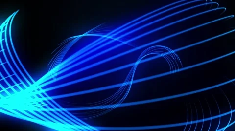 Abstract blue neon lines background Stock Footage 41203905