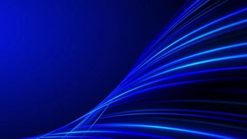 Abstract blue neon lines flowing in curved perspective. Loop glowing light .. Vídeos de archivo 334818267
