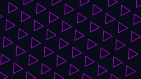 Abstract blue neon triangle pattern background with glowing geometric shapes Stock Footage 333160077