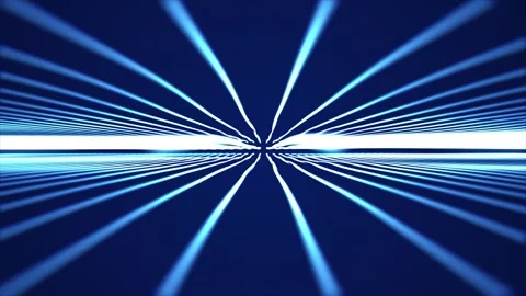 Abstract blue neon waves Video stock 302115271