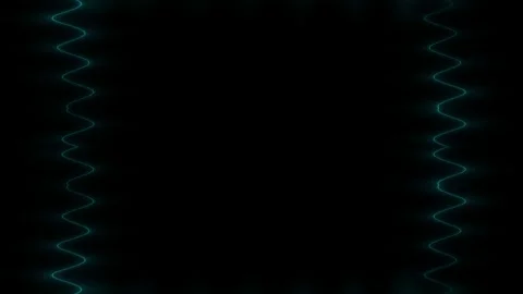 Abstract Blue Neon Waves Frame Stock Footage 284397089