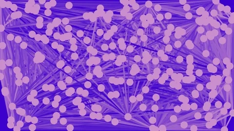 Abstract Blue Network Connection Background - Digital Data Flow Technology .. Stock Footage 337497247