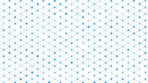 Abstract blue network grid with connected nodes, futuristic motion background Stock Footage 326326849