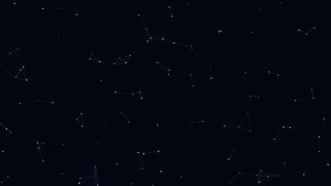 Abstract Blue Neural Network Animation Stock Footage 334064641