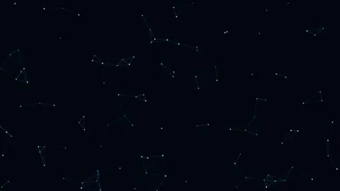 Abstract Blue Neural Network Animation. 4K Digital Data Connection Backgroun Stock Footage 334065405