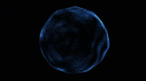 Abstract Blue Nucleus Orb Background Loop Stock Footage 51331815