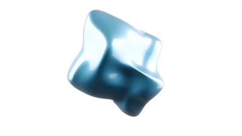 Abstract blue object on white bg able to loop Stock Footage 316275337