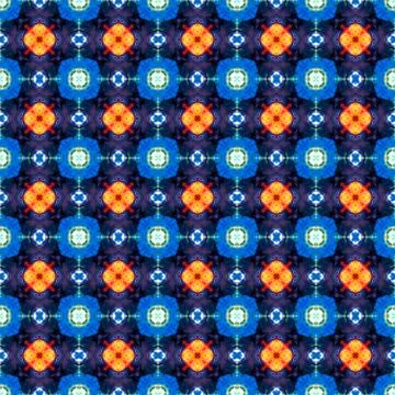 Abstract blue orange dotted texture or background made seamless Stock Illustration