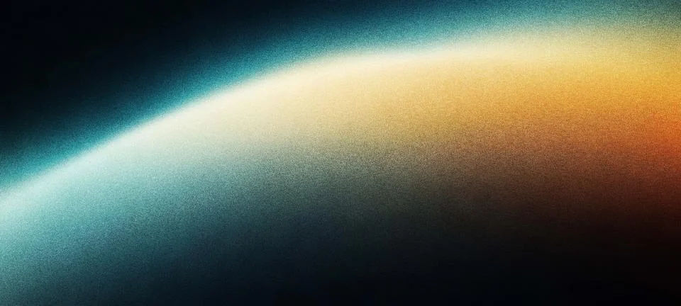 Abstract Blue Orange Gradient Grainy Texture Background 库存插图