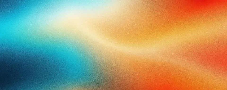Abstract Blue Orange Gradient Grainy Texture Background 库存插图