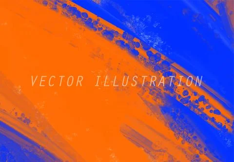 Abstract Blue Orange paint Background. Vector illustration design Illustrazione stock