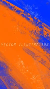 Abstract Blue Orange paint Background. Vector illustration design Stock Illustration