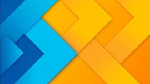 Abstract Blue Orange Shapes Background Stock Illustration