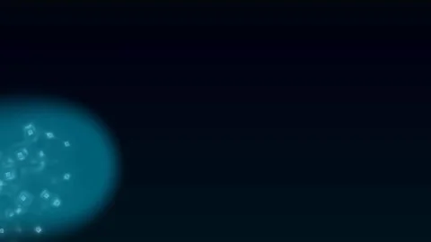 Abstract Blue Orb Shifting Light Moving Slowly in Dark Scene Stock Footage 327944593