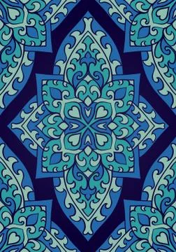 Abstract blue ornament. Stock Illustration
