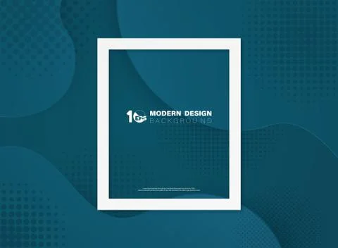 Abstract blue overlap design template mock up background. illustration vector Stock Illustration