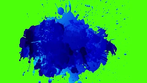 Abstract blue paint splash with vibrant green background 스톡 동영상 341779601