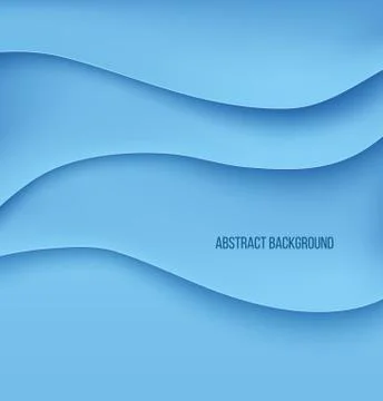 Abstract blue paper layers background shadow Stock Illustration