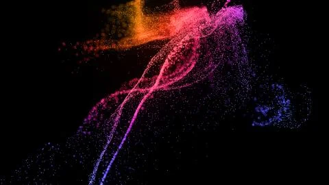 Abstract blue particle Background evolving from the center. Abstract Fluid Stock Illustration