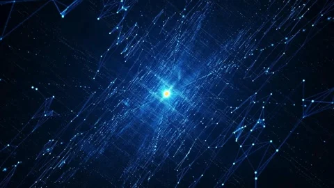 Abstract blue particle cyberspace motion background. 스톡 동영상 334027079