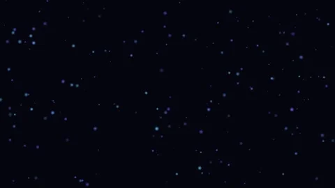 Abstract Blue Particle Dust Floating on Black Background Stock Footage 340313631