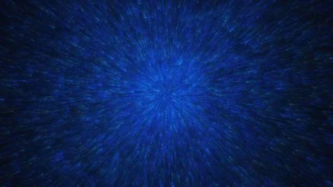 Abstract blue particle explosion effect, futuristic digital burst with speed  Stock Illustration
