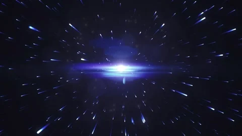 Abstract blue particle explosion with video digital animation white blue Stock Footage 345102086