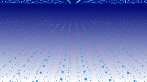 Abstract Blue Particle Field: Data Visualization and Digital Space Stock Footage 319040395
