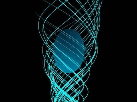 Abstract Blue Particle Flow Stock Footage 71399011