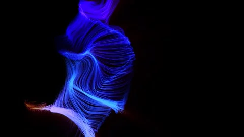 Abstract blue particle flow moving background Stock Footage 249257956