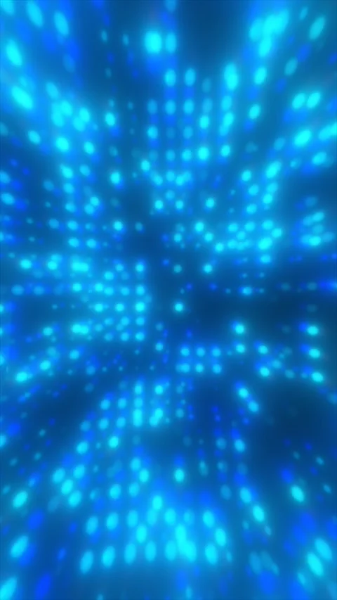 Abstract blue particle lights forming a radiant digital tunnel with motion .. Stock Footage 343630257