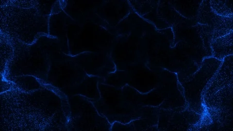 Abstract blue particle reflections create a caustic water effect on a dark Stock Footage 322089276