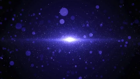 Abstract blue particle stream animation with intense central light source Stock Footage 327625423