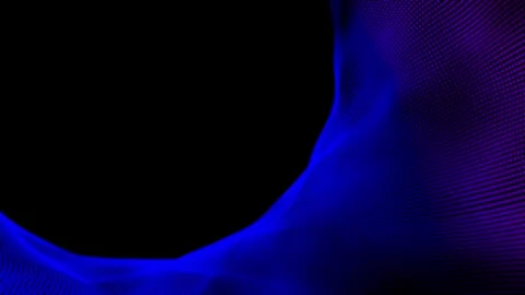 Abstract blue particle wave animation video Dynamic line wave background Mo.. Stock Footage 276560438