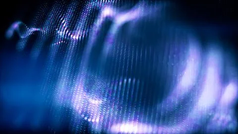 Abstract Blue Particle Wave Digital Technology Background Stock Illustration