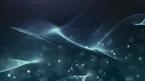 Abstract Blue Particle Wave, Plexus Motion Digital Background 動画素材 327669265