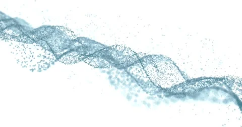 Abstract Blue Particle Wave on White Background – Slow 3D Loop Animation 스톡 동영상 339418407
