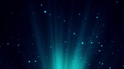 Abstract blue particles and light rays Stock Footage 236408613