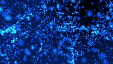Abstract Blue Particles Background: A Digital Art Piece Stock Footage 295357625