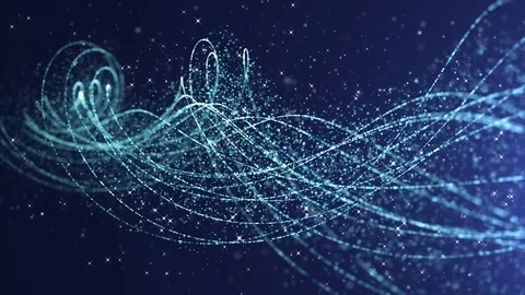 Abstract blue particles background. Loop animation Vidéo 81053495
