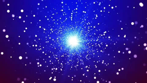 Abstract Blue Particles Background Looped Stock-Footage 130833703
