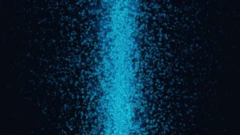 Abstract blue particles expanding across a dark background with subtle ligh.. Stock Footage 342427012