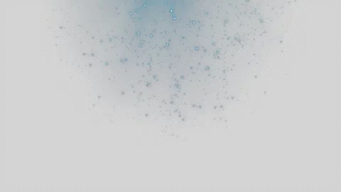 Abstract Blue Particles Falling Downward in Dark Space with Light Glow Stock Footage 337231004